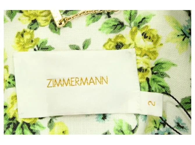 Americana floral Zimmermann en lino multicolor Impresión de pitón 