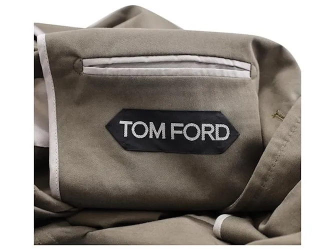 Americana Tom Ford de algodón verde Caqui 