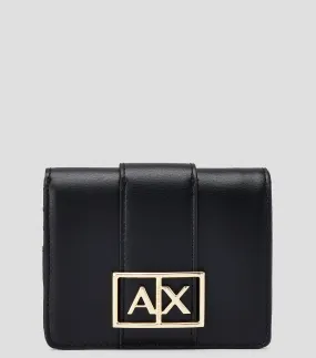 Armani Exchange Cartera Negra con logo Mujer