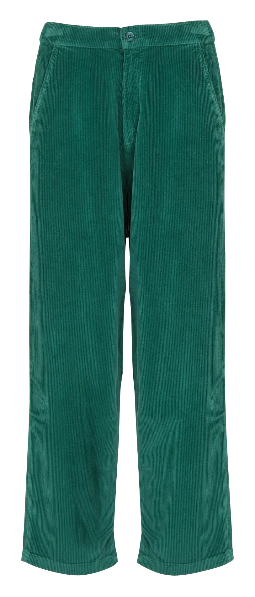 BALTIMORE - Pantalón de algodón mezclado recto en verde