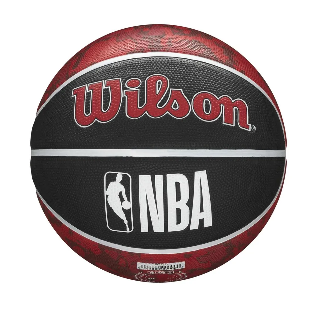 Balón Básquetbol Wilson Team Chicago Bulls N°7 Rojo/Negro