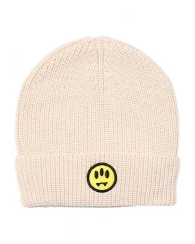 BARROW - Gorro de Lana de Canalé con Parche de Carita Sonriente Bordado