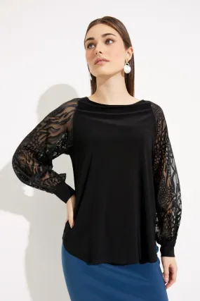 Blusa con Mangas Transparentes Joseph Ribkoff 233003M