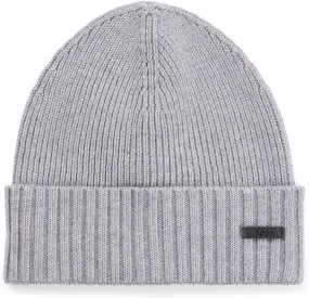 Boss Fati Gorro de lana virgen para mujer en gris