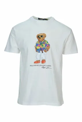 Camiseta blanca con maxilogo polo bear playero