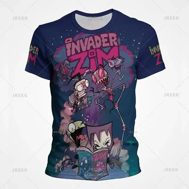 Camiseta de dibujos animados de Anime invader Zim para adulto 2