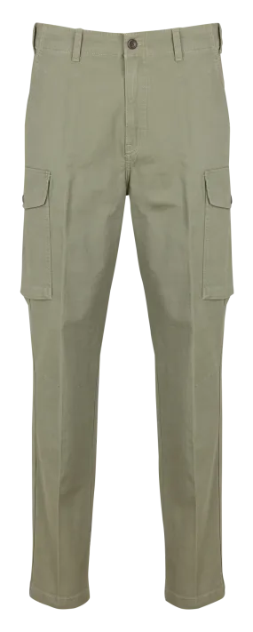 CARGO PANT TAPERED - Pantalón tapered cargo de mezcla de algodón en verde