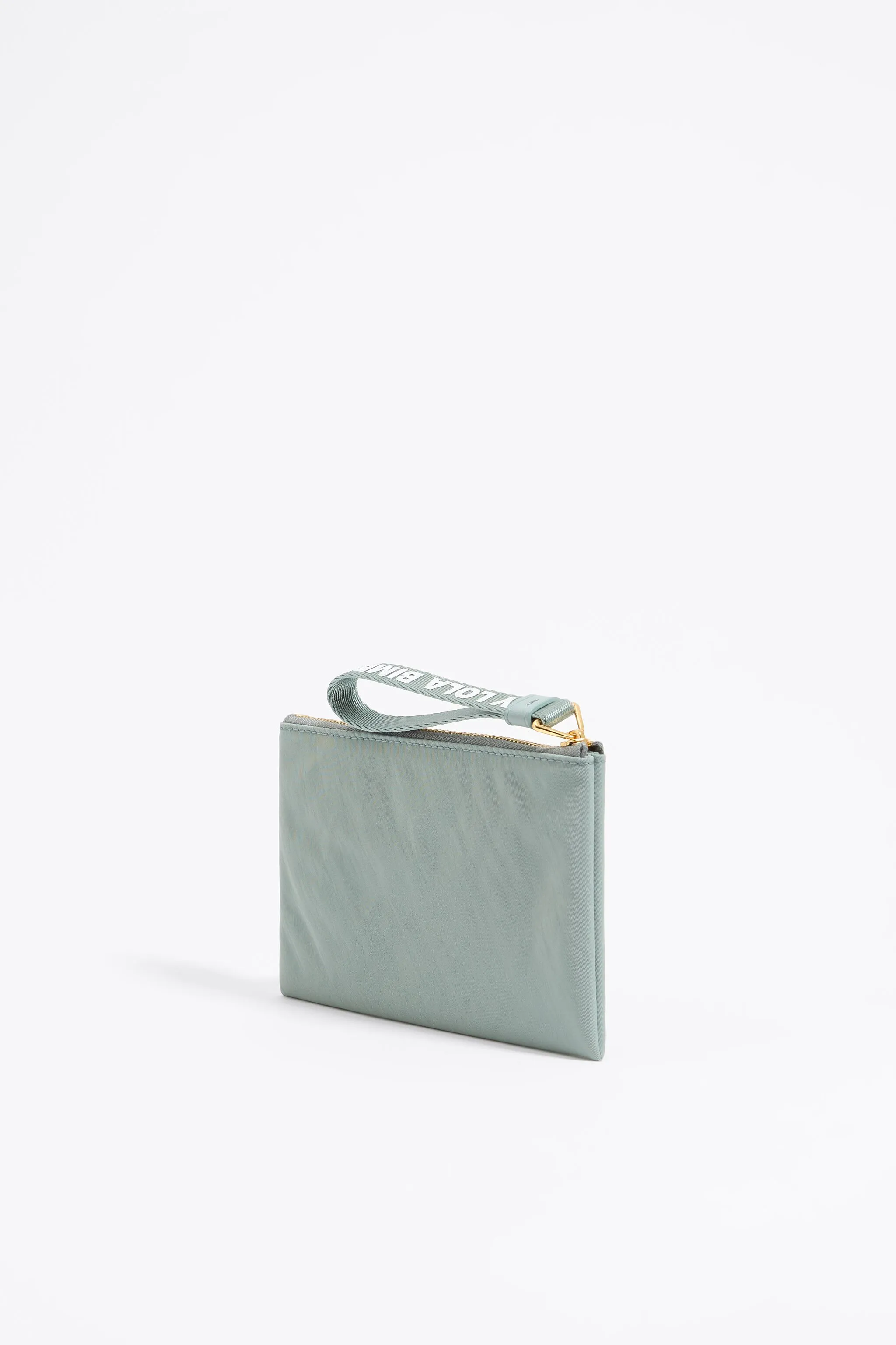 Cartera doble nylon verde agua