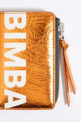 Cartera piel naranja