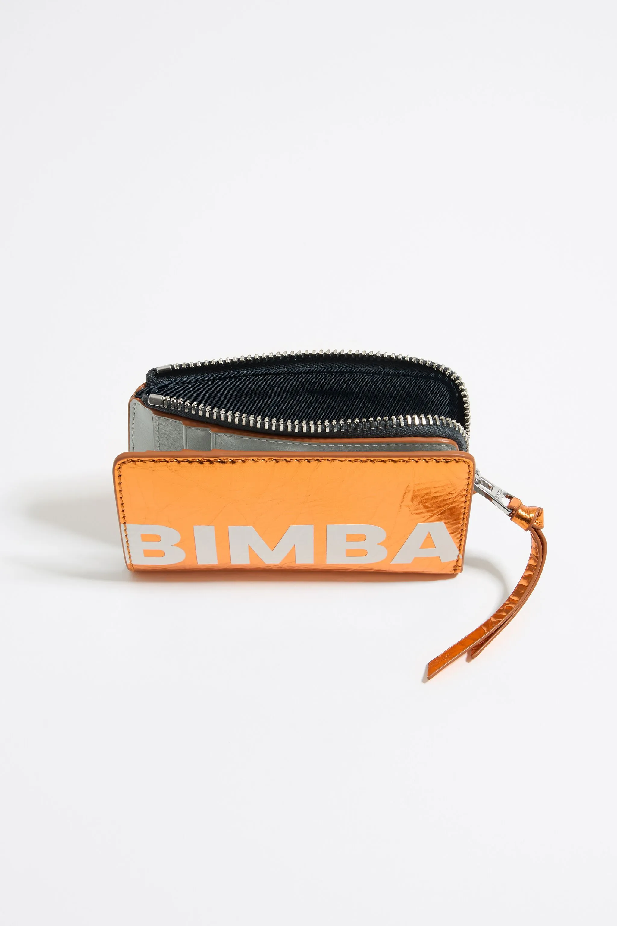 Cartera piel naranja