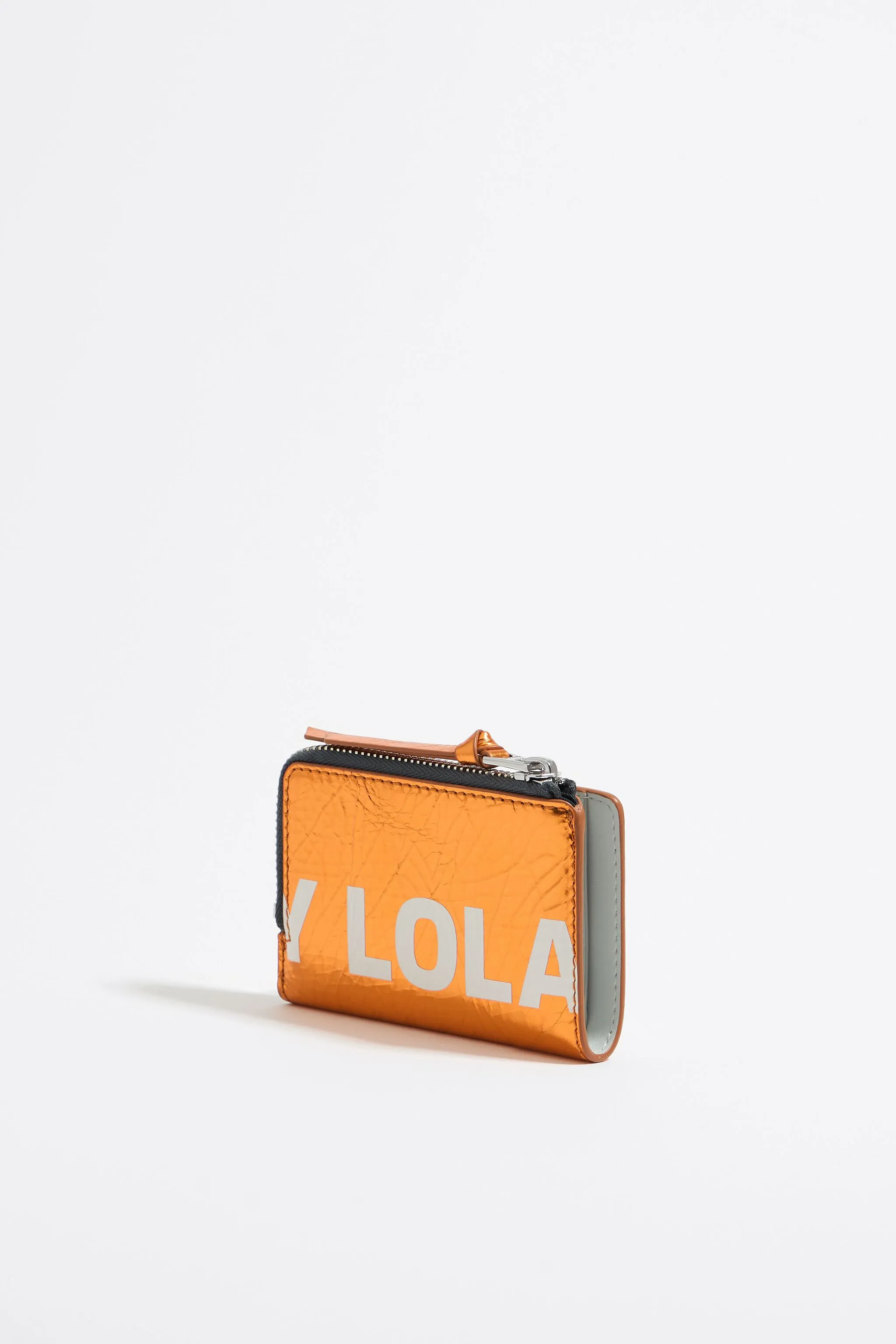 Cartera piel naranja