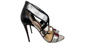 CHRISTIAN LOUBOUTIN Sandalias T.UE 39 cuero Plata 