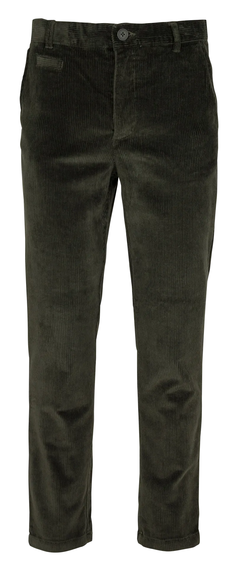 CHUCK - Pantalón chino de terciopelo acanalado en verde