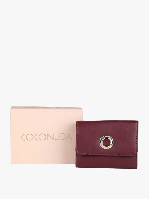 Coconuda Cartera de mujer de piel rectangular con botón