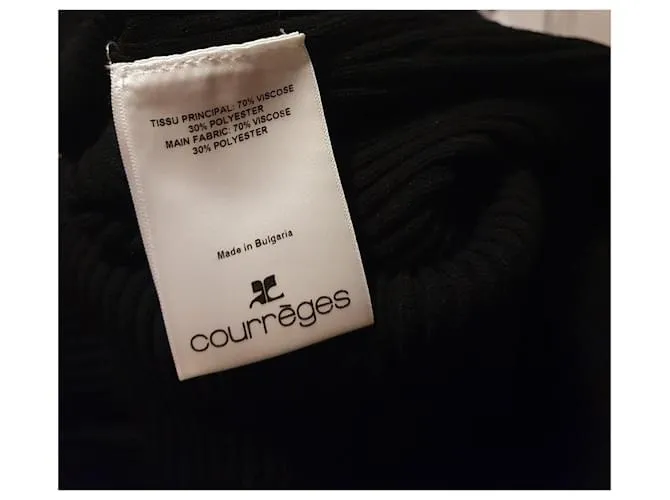 Courreges Vestidos Negro 