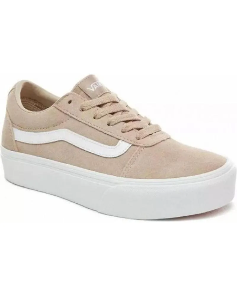 Deportivas VANS OFF THE WALL  de Mujer y Niña VANS WARD PLATFORM SUEDE BEIGE-BLANCO 31 - 36  VW