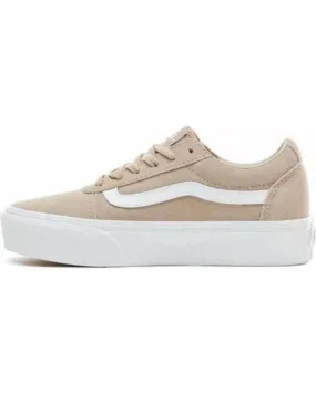 Deportivas VANS OFF THE WALL  de Mujer y Niña VANS WARD PLATFORM SUEDE BEIGE-BLANCO 31 - 36  VW