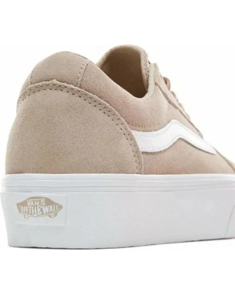 Deportivas VANS OFF THE WALL  de Mujer y Niña VANS WARD PLATFORM SUEDE BEIGE-BLANCO 31 - 36  VW