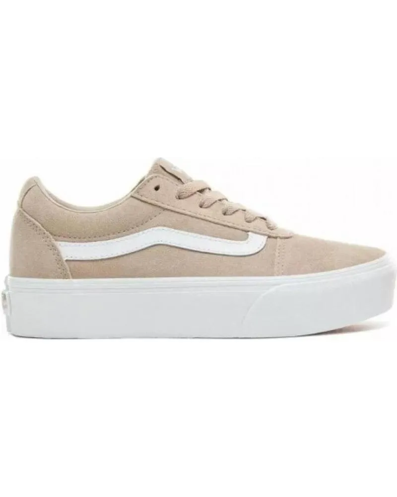 Deportivas VANS OFF THE WALL  de Mujer y Niña VANS WARD PLATFORM SUEDE BEIGE-BLANCO 31 - 36  VW