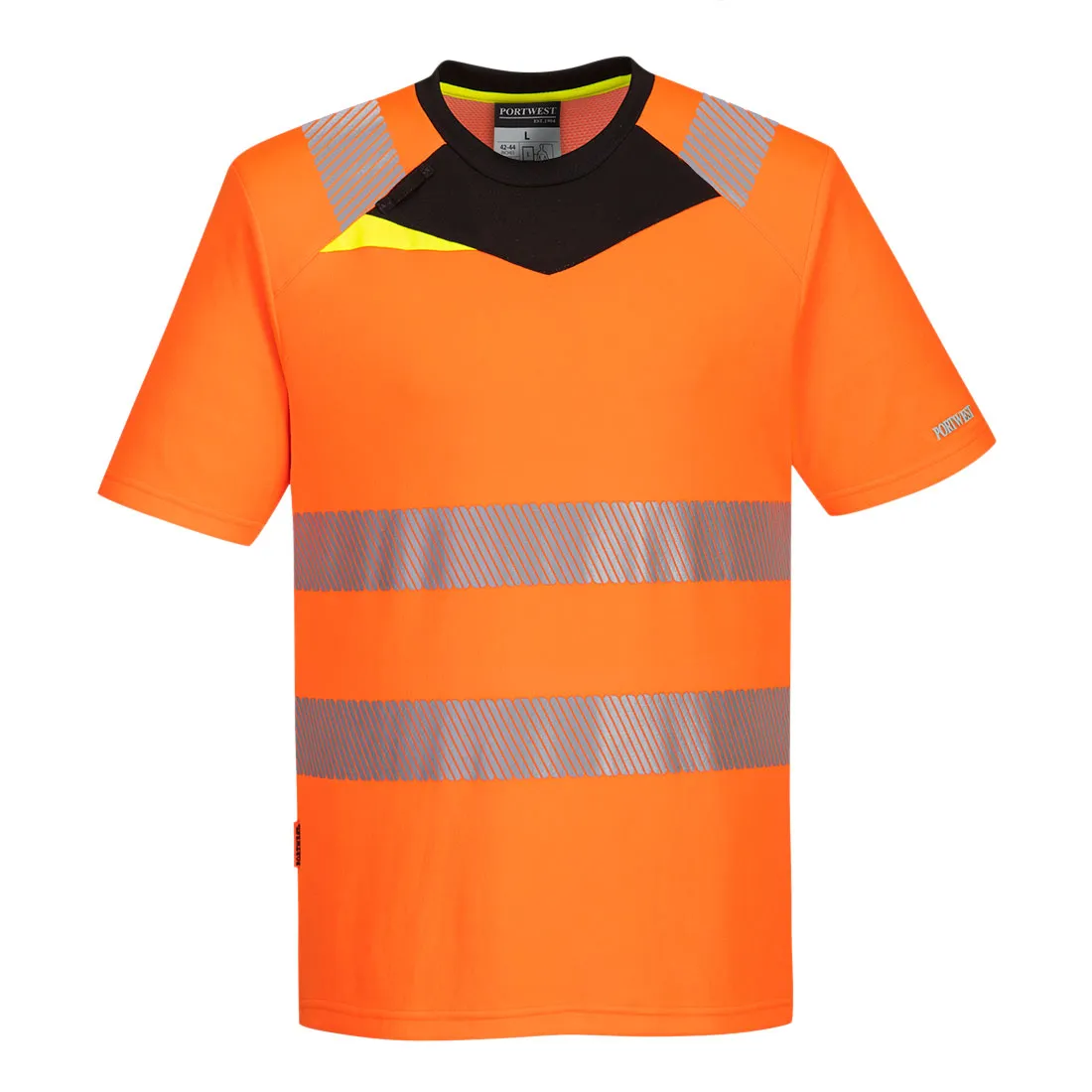 DX413 – Camiseta DX4 de alta visibilidad M/C Naranja/Negro