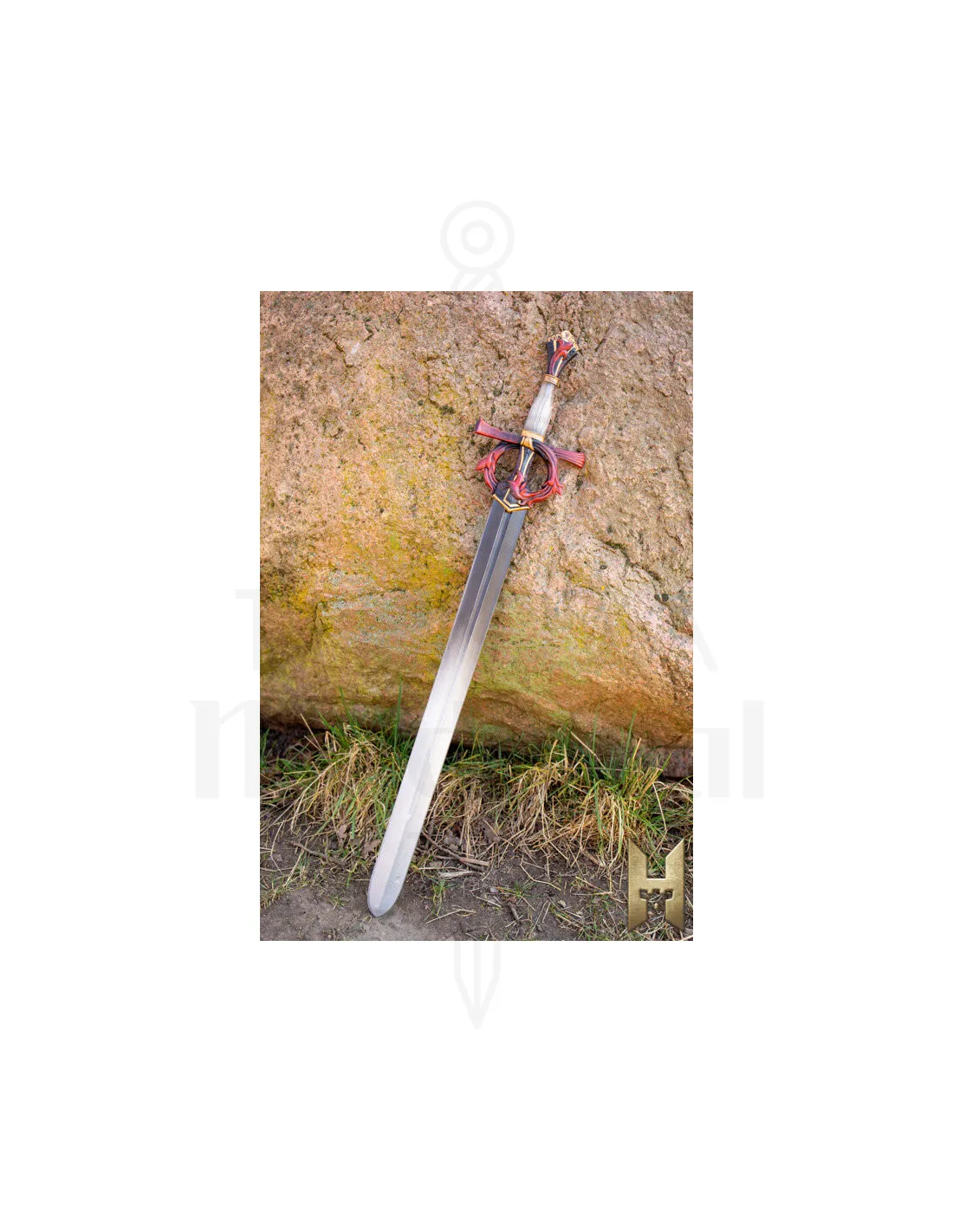 Espada fantástica Highborn serie Stronghold color rojo (96 cm.)