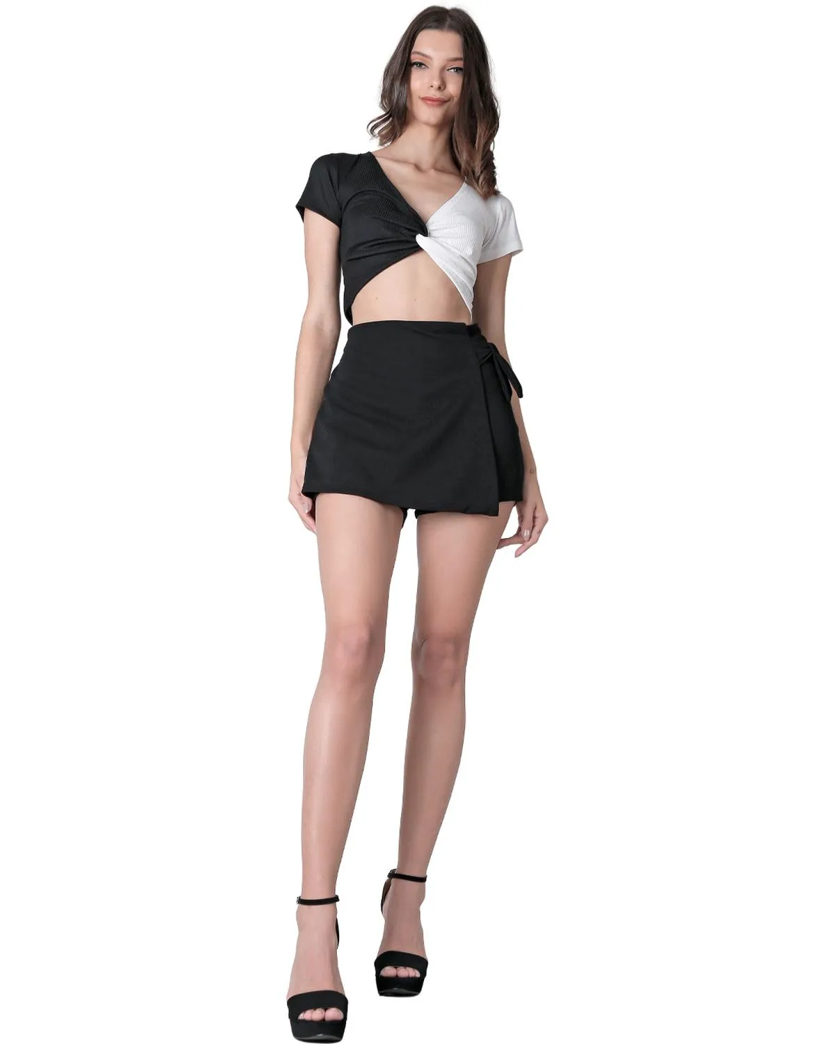 Falda-Short Mujer Negro Stfashion 72604641