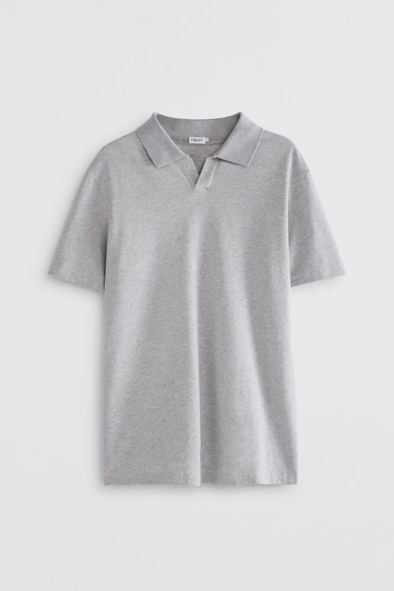 FILIPPA K POLO GRIS DE ALGODÓN STRETCH