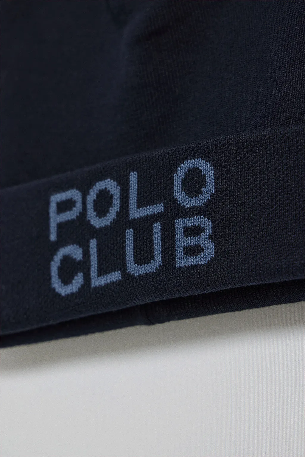 Gorro de lana Verth azul marino con logotipo jacquard Polo Club