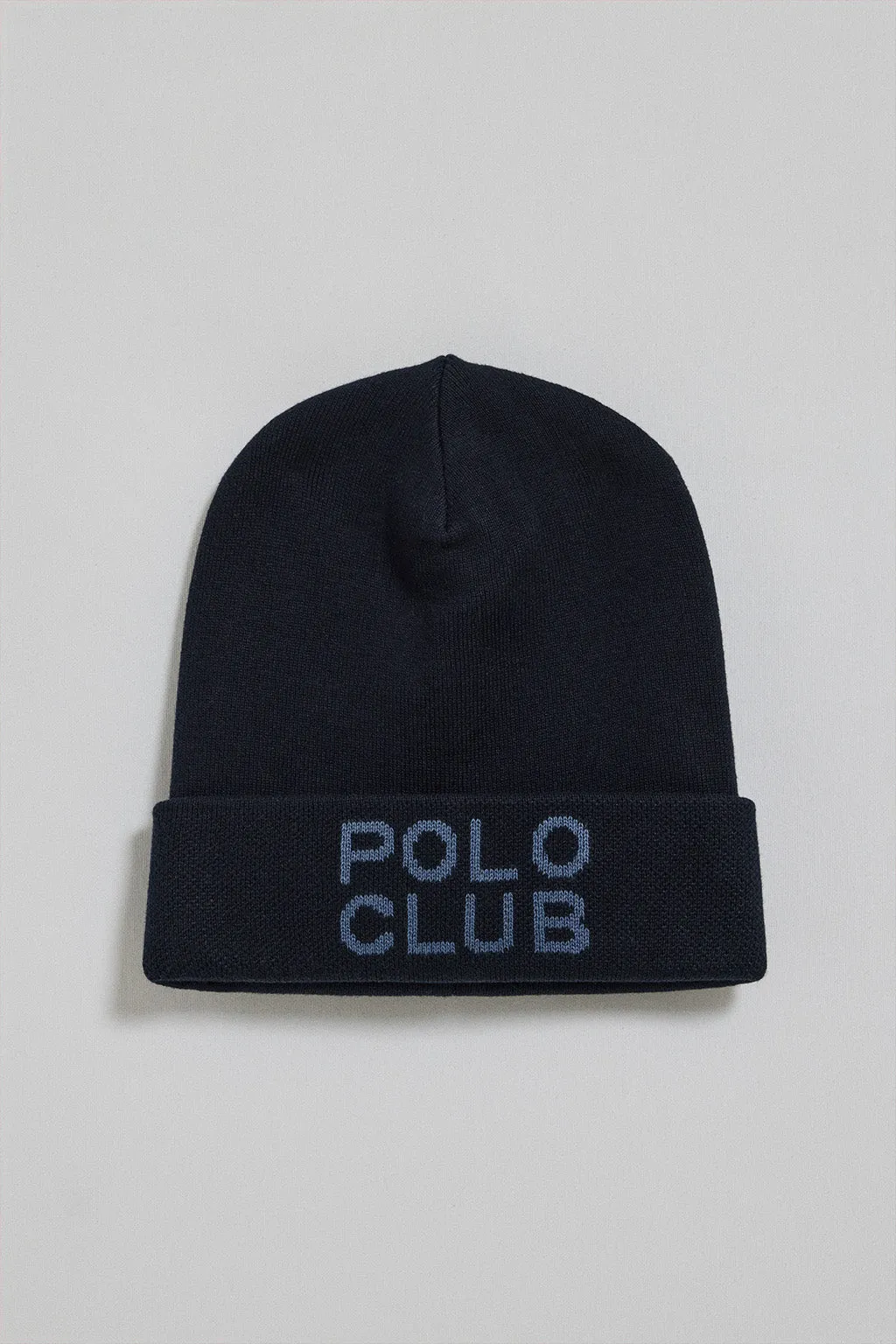 Gorro de lana Verth azul marino con logotipo jacquard Polo Club