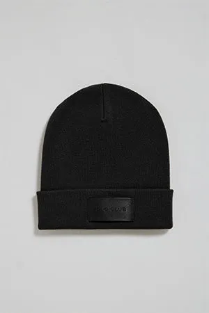 Gorro de lana Vito negro con detalle de etiqueta Polo Club