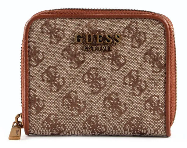 Guess Aviana Cartera pequeña con cremallera para mujer en lattee