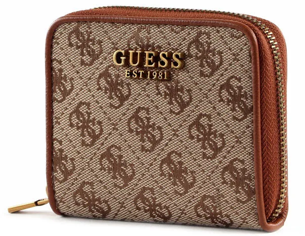 Guess Aviana Cartera pequeña con cremallera para mujer en lattee