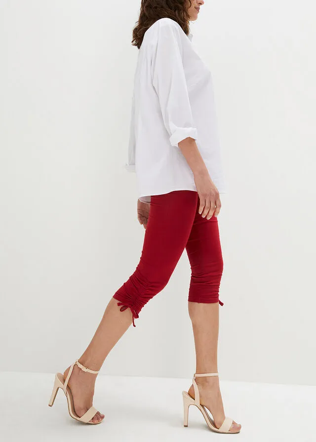 Leggings capri Rojo oscuro