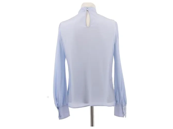 MIU MIU Tops Camiseta.fr 38 Seda Azul 