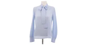 MIU MIU Tops Camiseta.fr 38 Seda Azul 