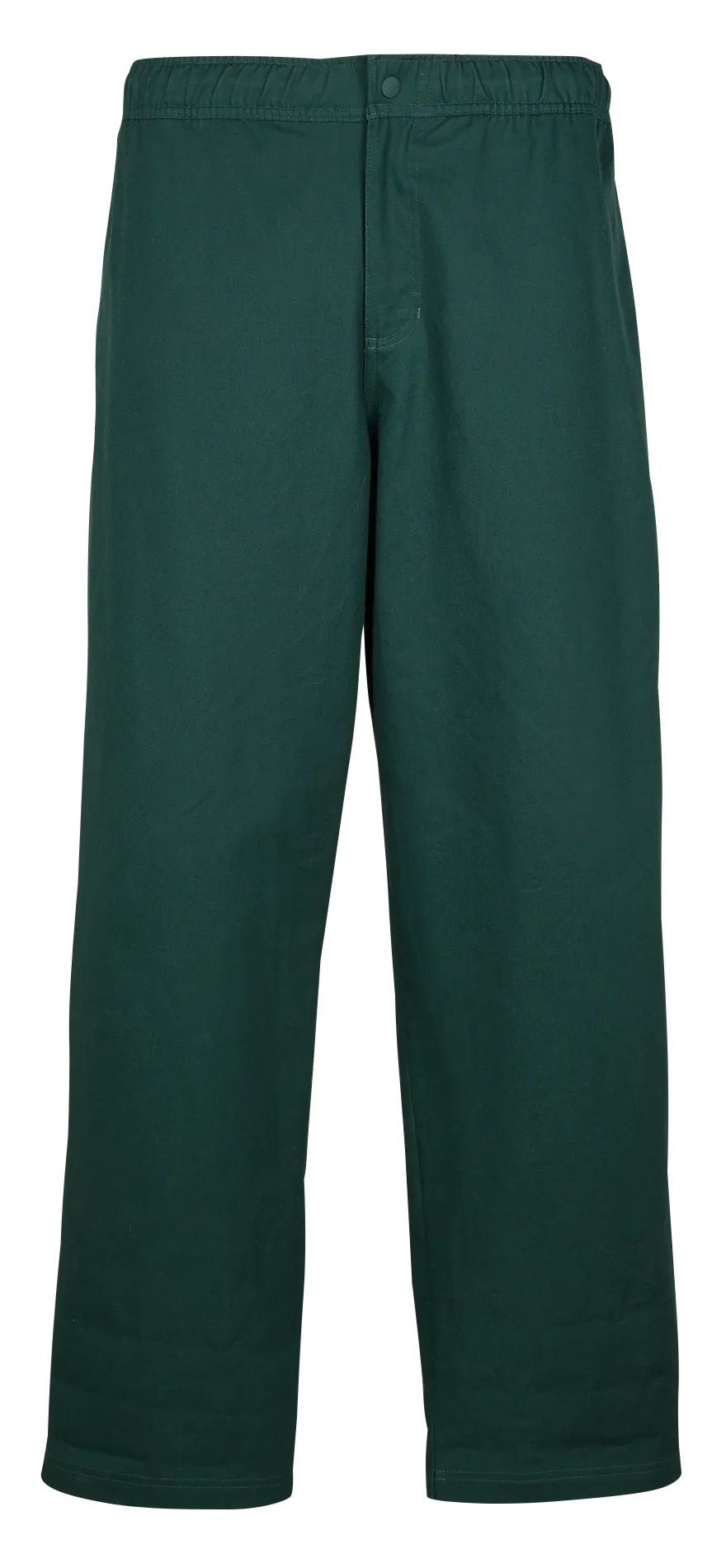 Pantalón recto de algodón en verde