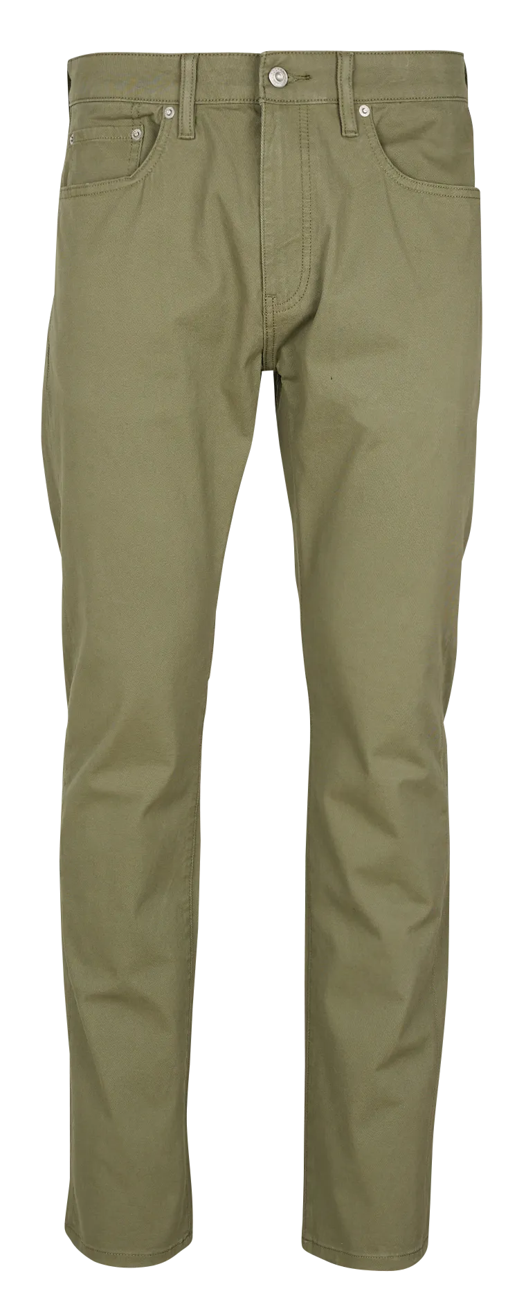 Pantalón slim de algodón en verde