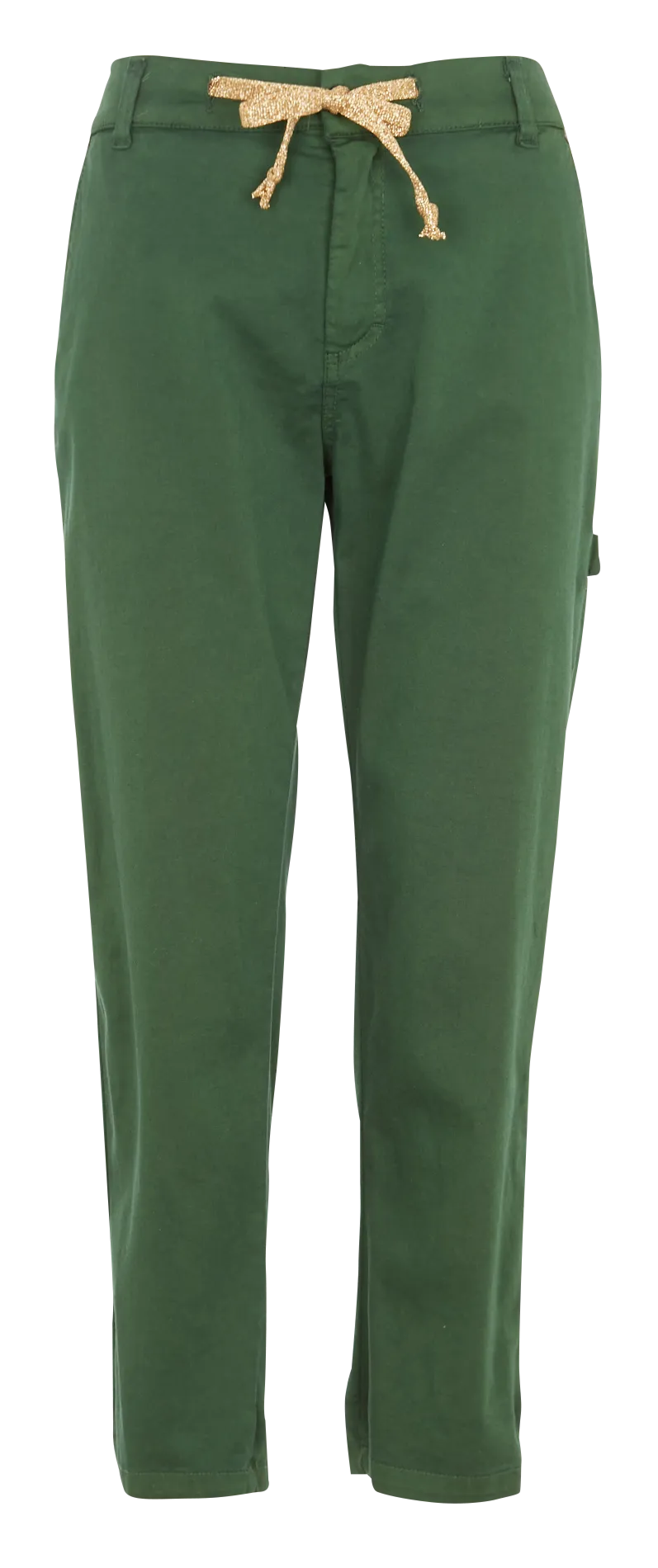 Pantalón tapered de mezcla de algodón en verde