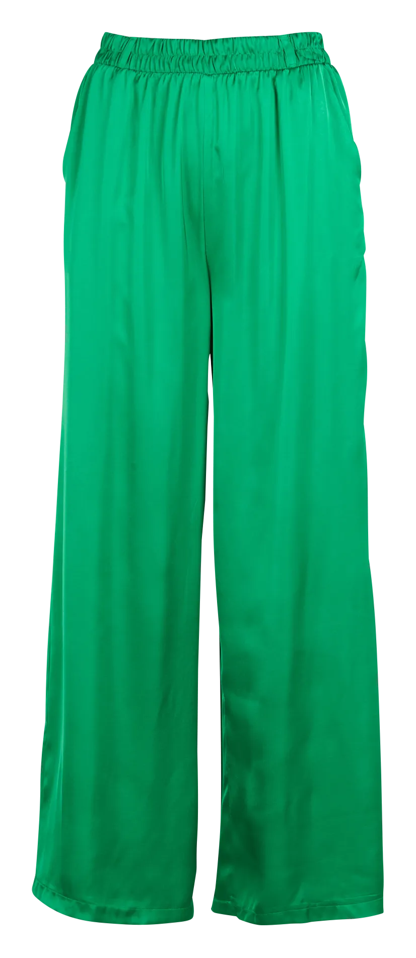 PAROCKY - Pantalón ancho satinado en verde