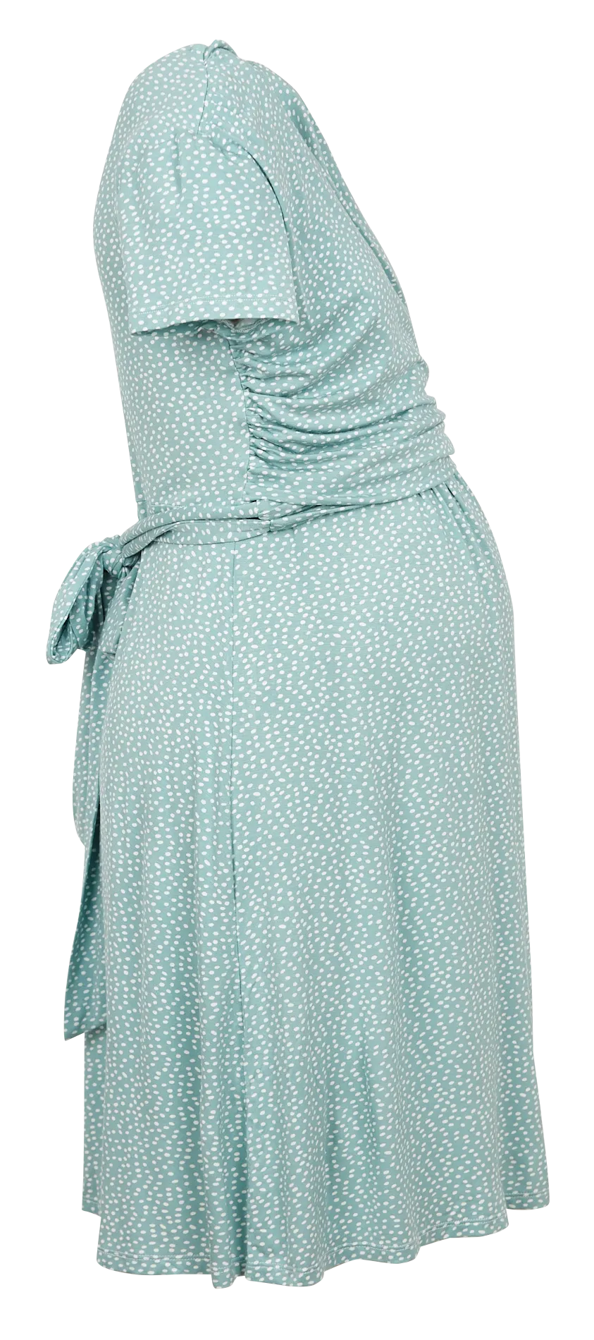 PATSY - Vestido cruzado de premamá estampado en verde