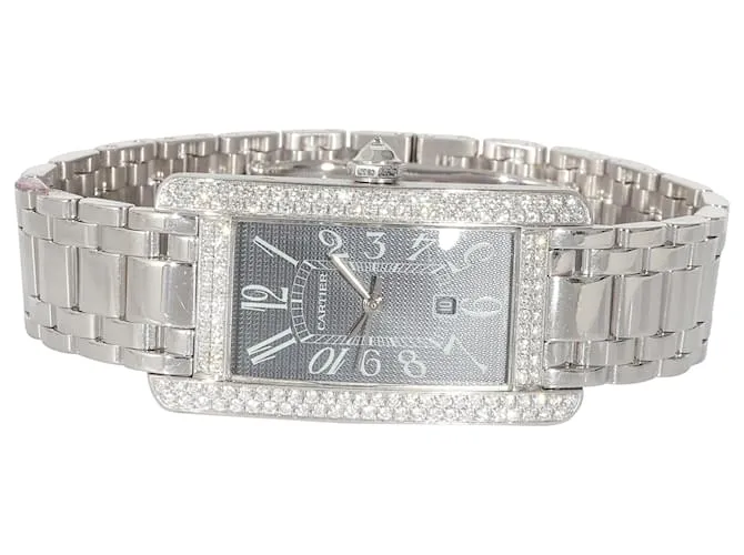 Reloj Cartier Tank Americaine de Cartier 2490 para mujer en oro blanco de 18 k 