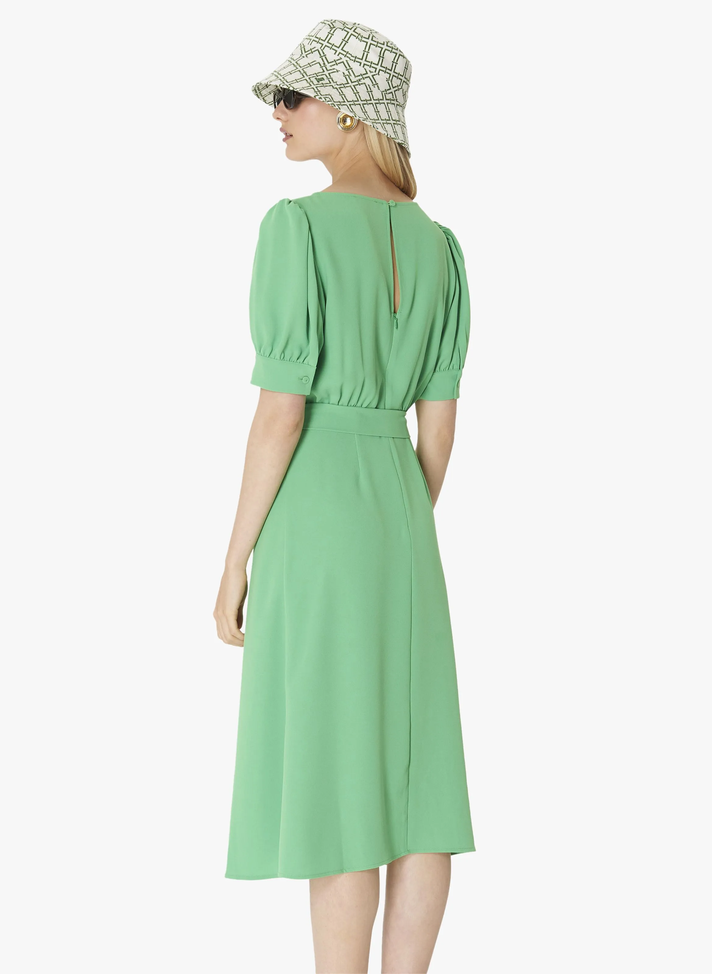 RILLYTIS - Vestido midi con cuello redondo en verde