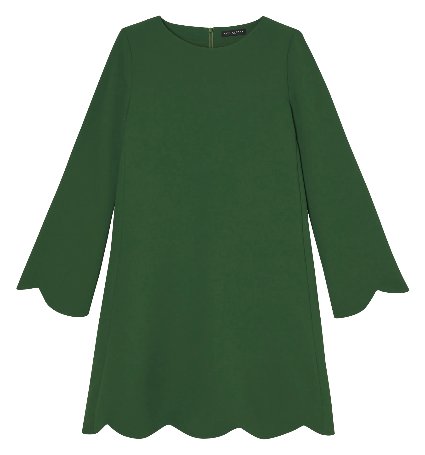 RUODA - Vestido trapecio corto en verde