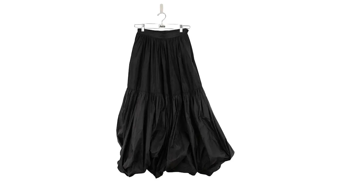 Saint Laurent Falda globo negra Negro 