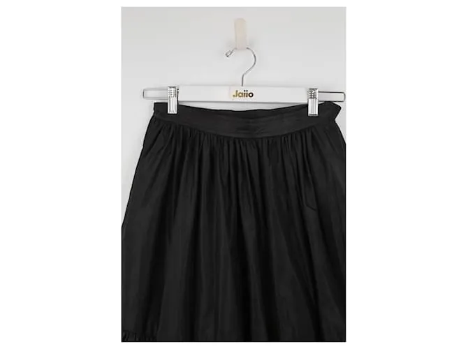 Saint Laurent Falda globo negra Negro 