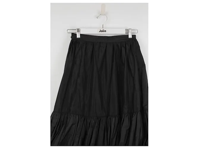 Saint Laurent Falda globo negra Negro 