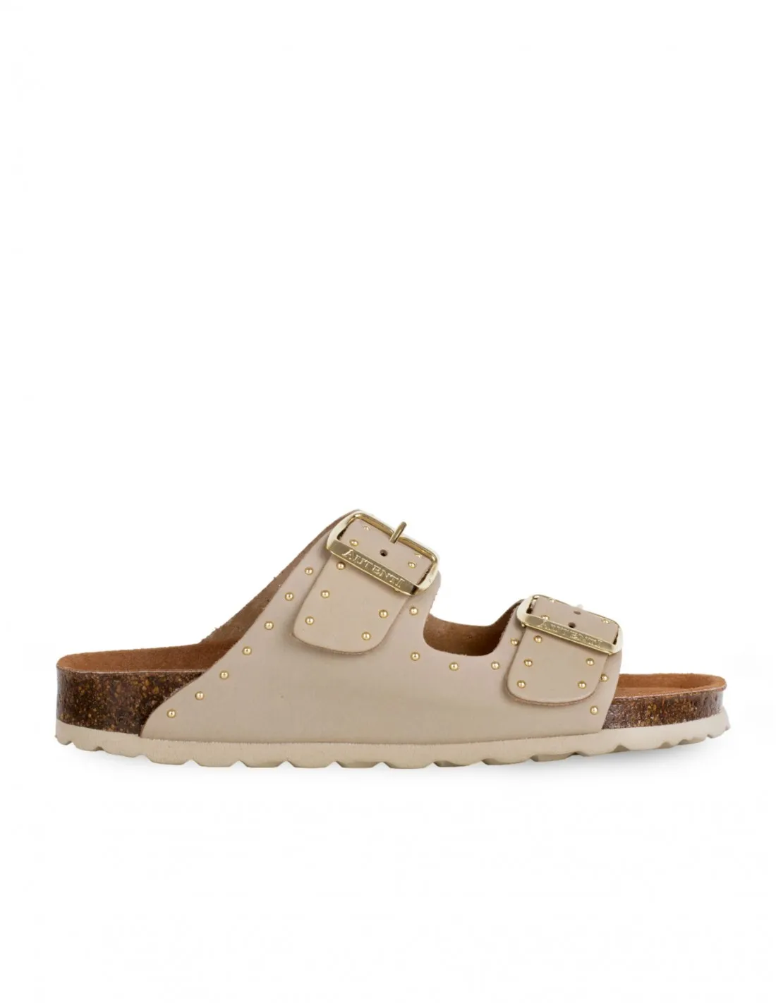 Sandalias Bio Hebillas Tachuelas Beige AUTENTI