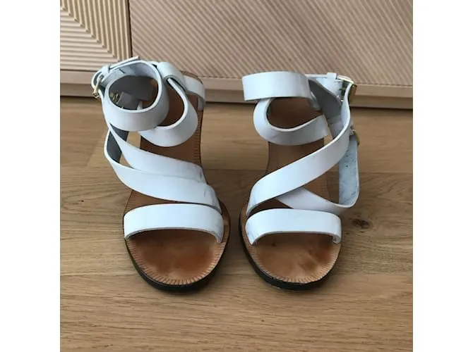 Sandalias IRO T.UE 38 Cuero Blanco 