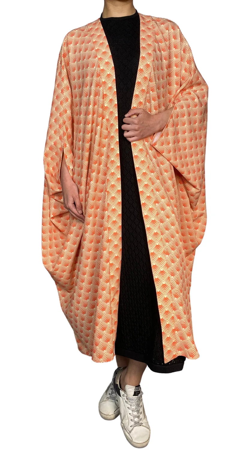 SANDRA WEIL Kimono Estampado Naranja