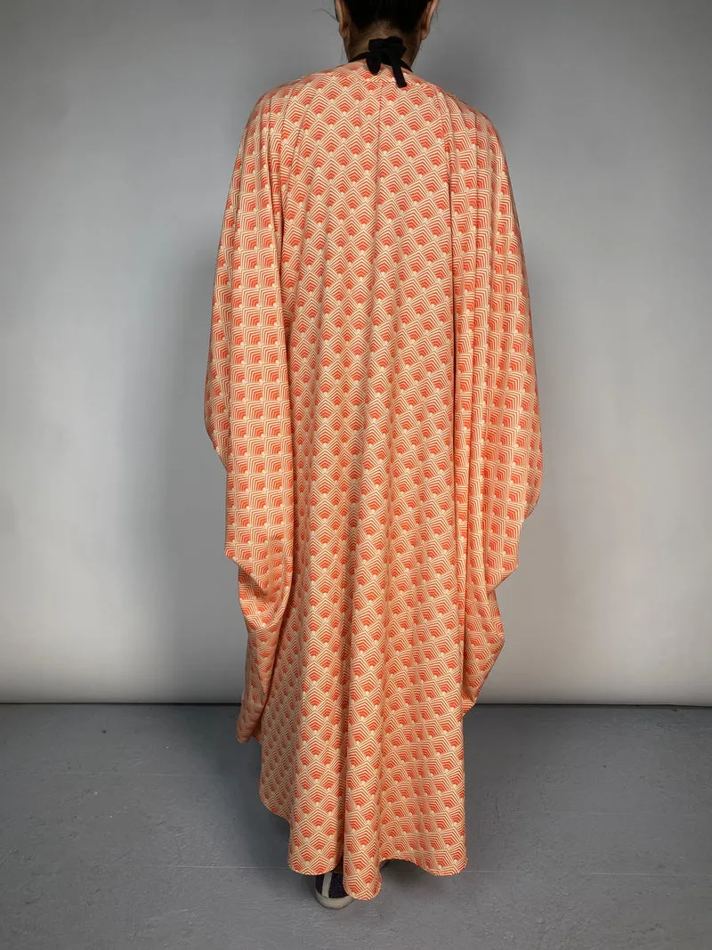 SANDRA WEIL Kimono Estampado Naranja